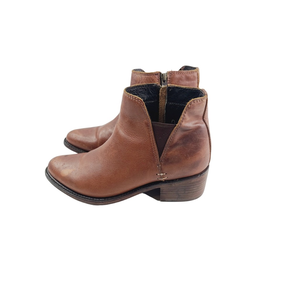 Liberty Black, Leather Ankle Boots, Booties Women's, Size 9, Brown Color. A. H